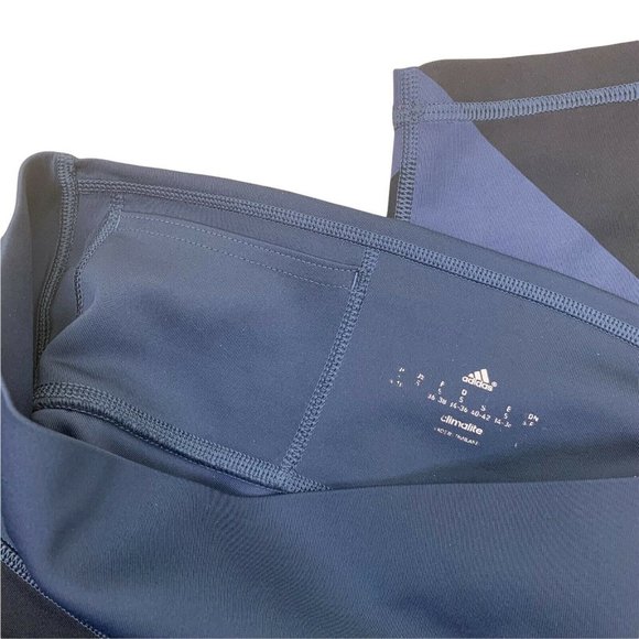 Adidas Climate Capri Leggings Purple And Black Striped Accent Womens Size Small - Picture 7 of 12